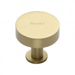 M Marcus Heritage Brass Disc Design Cabinet Knob with Rose 38mm 